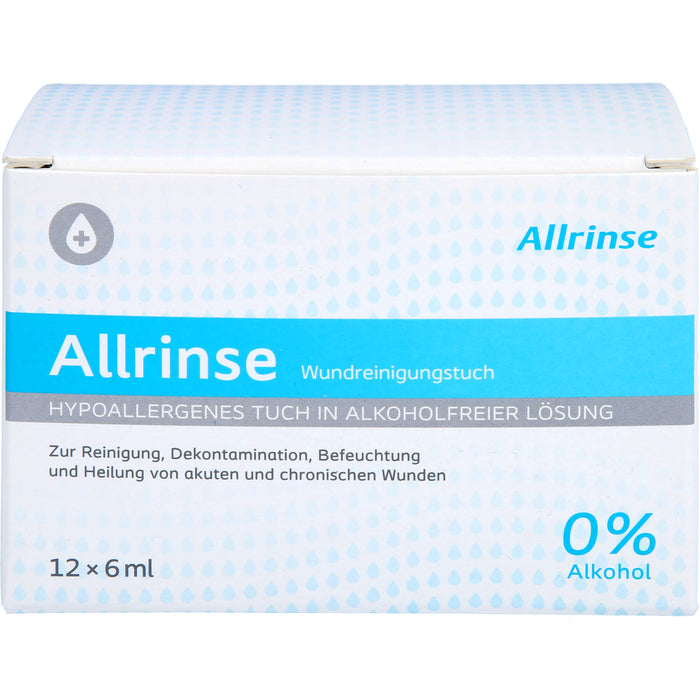 Allrinse Wundreinigungstuch 6 ml, 12 St TUE