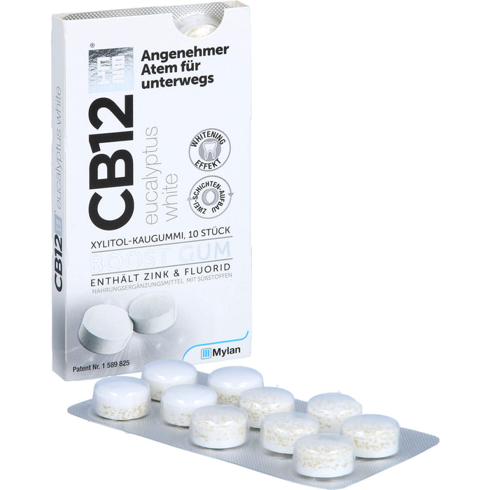 CB12 Boost Kaugummi Eucalyptus White, 10 St KGU