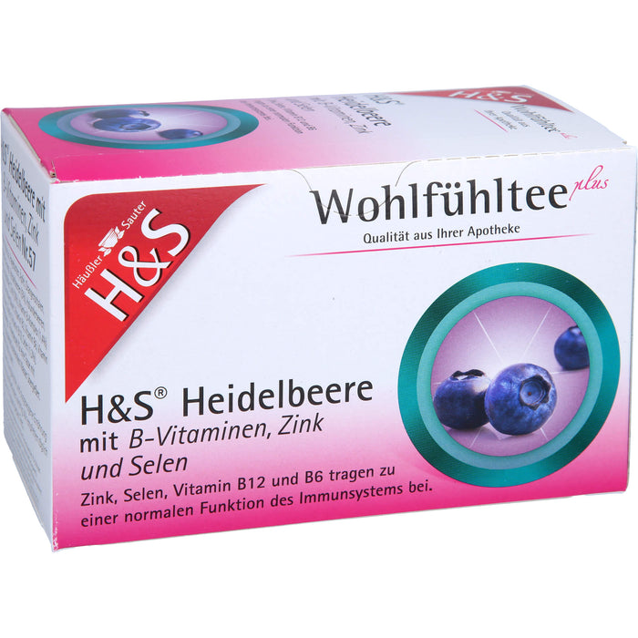 H&S Heidelbeere mit B-Vitaminen Zink und Selen, 20X2.5 g FBE