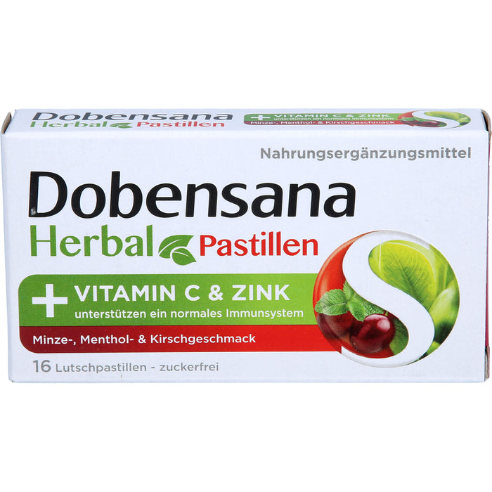 Dobensana Herbal Kirschges. Vit C Zink, 16 St LUP