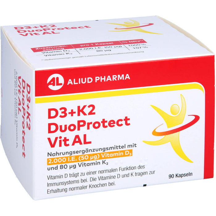 D3+K2 DuoProtect Vit AL 2000 I.E./80 ug Kapseln, 90 St KAP