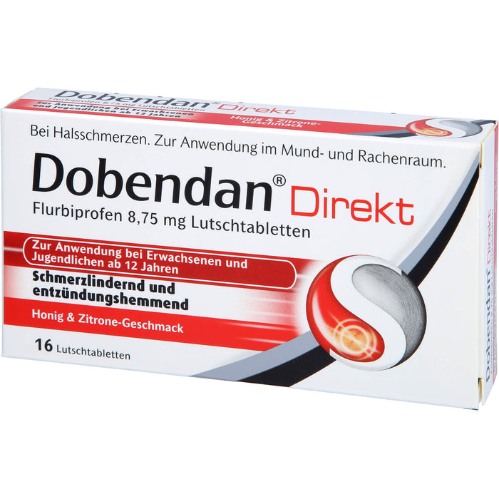 Dobendan Direkt Lutschtabletten schmerzlindernd und entzündungshemmend, 16 pc Tablettes