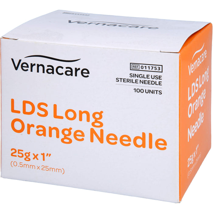 Vernacare LDS Kanüle Long Orange 25G 25 mm, 100 St KAN