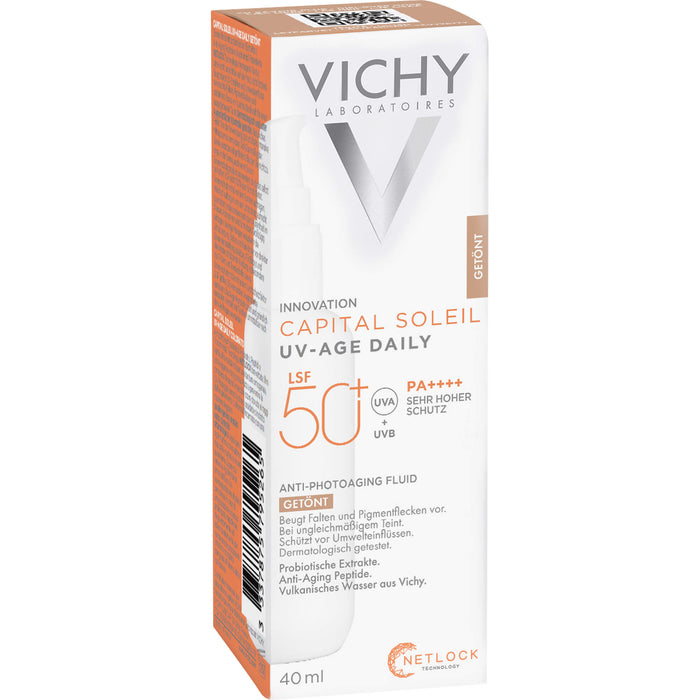 VICHY Capital Soleil UV-Age daily LSF 50+ leichte Sonnencreme mit Tönung, 40 ml Creme