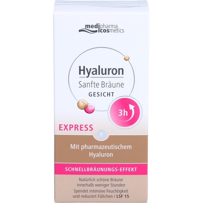 medipharma cosmetics Hyaluron Sanfte Bräune Gesicht, 30 ml Crème