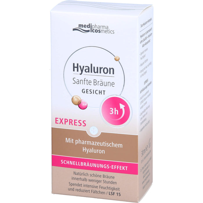 medipharma cosmetics Hyaluron Sanfte Bräune Gesicht, 30 ml Creme