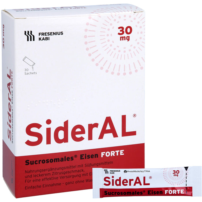 SiderAL Eisen FORTE 30mg Zitrusfrucht Sachets, 30 St GRA