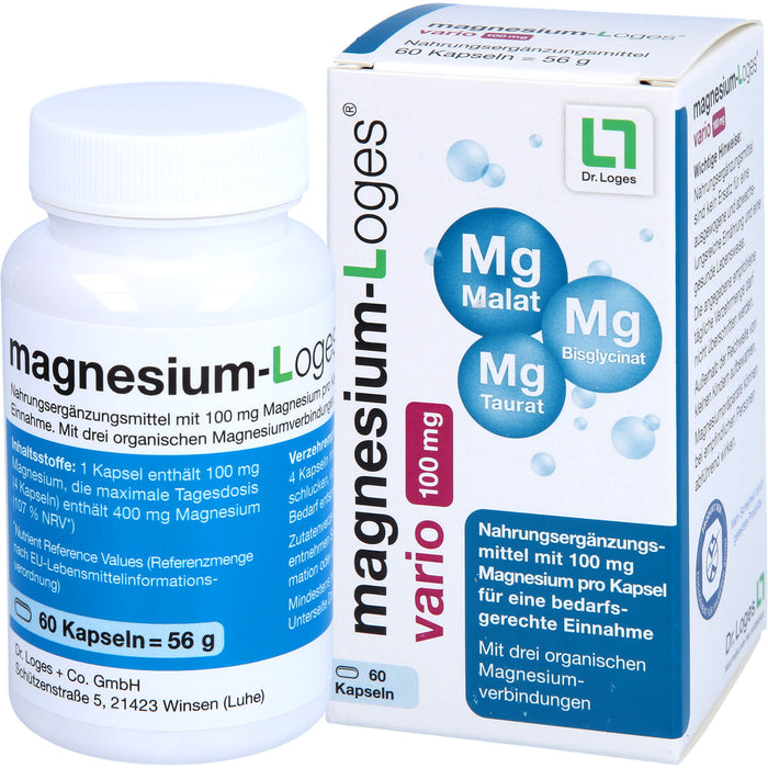 Magnesium-Loges vario 100 mg Kapseln, 60 pc Capsules