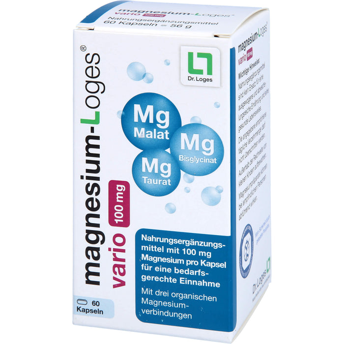 Magnesium-Loges vario 100 mg Kapseln, 60 St. Kapseln