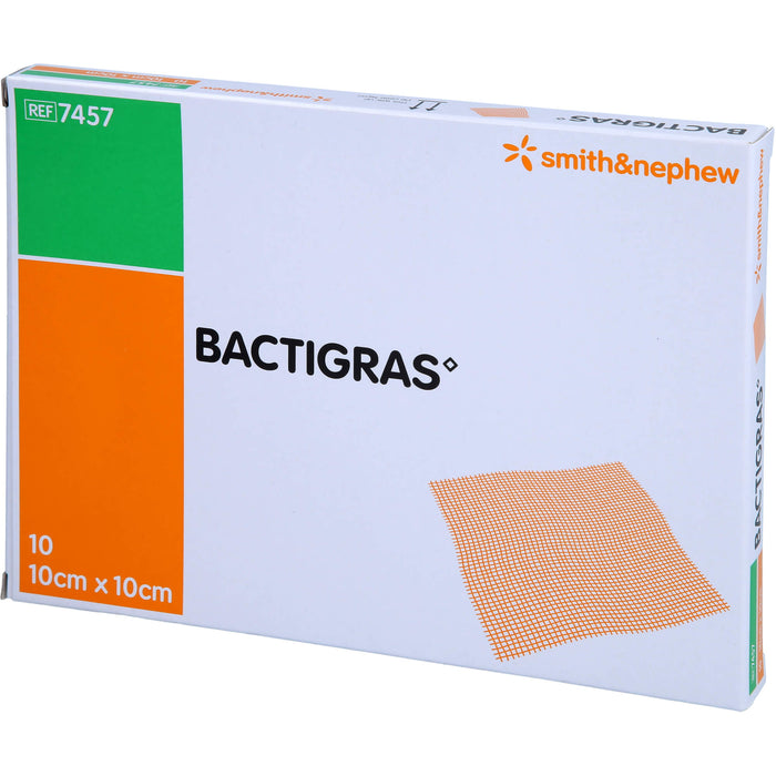 Bactigras antiseptische Paraffingaze 10x10 cm, 10 St WGA