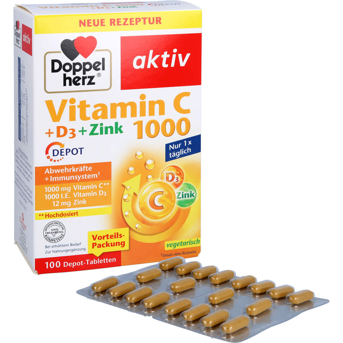 Doppelherz Vit C 1000+d3+z, 100 St TAB