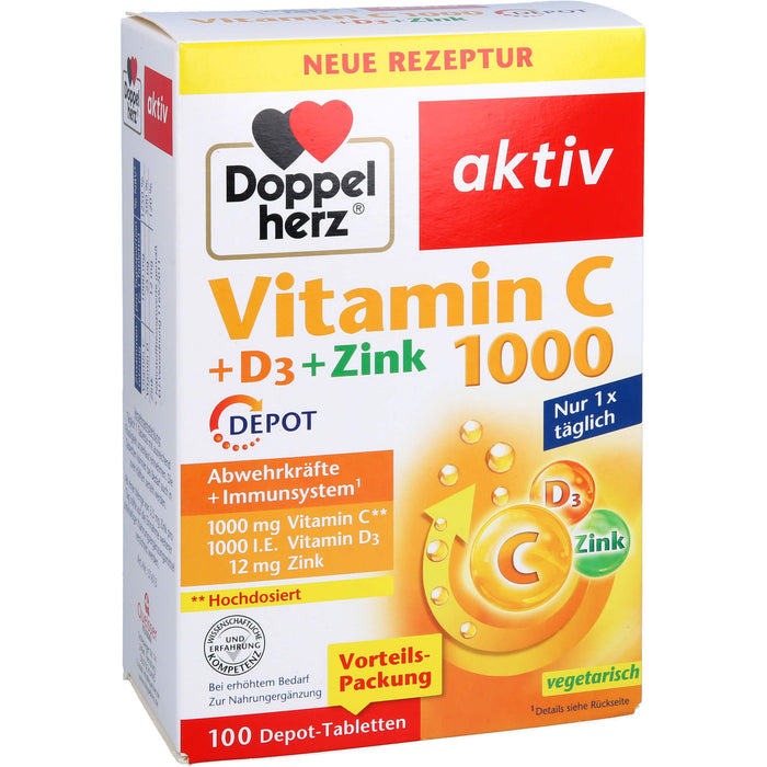 Doppelherz Vit C 1000+d3+z, 100 St TAB