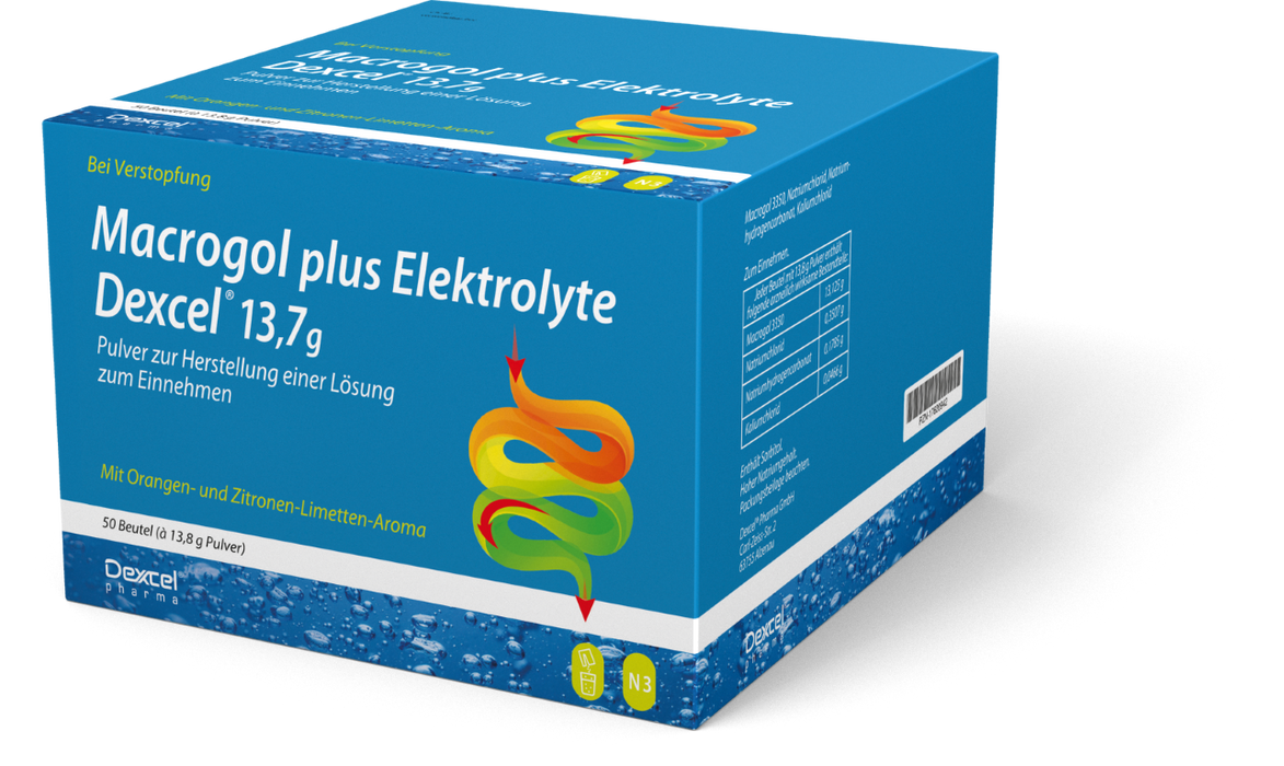 Macrogol Dexcel plus Elektrolyte bei Verstopfung, 50 St. Beutel