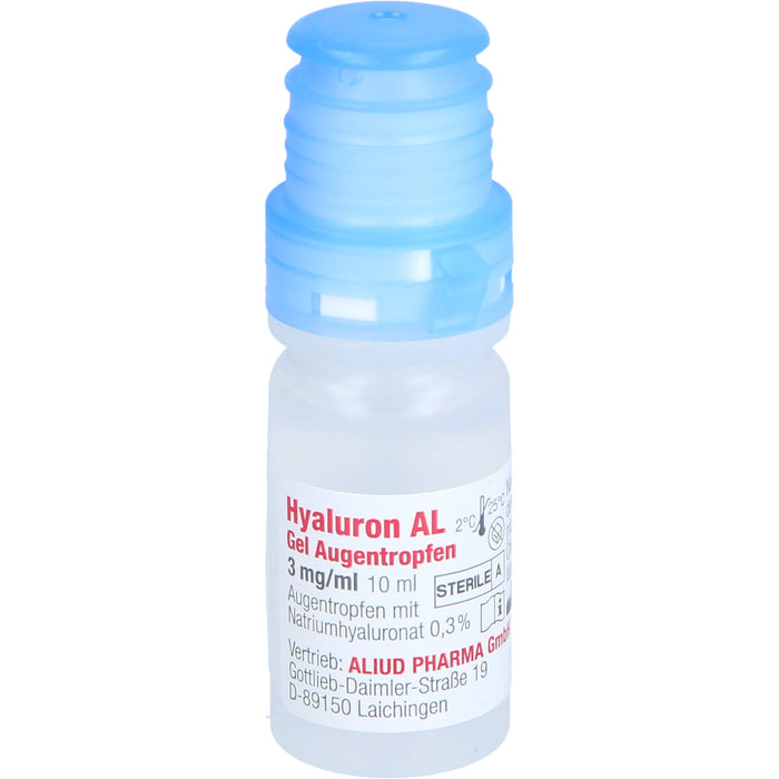 Hyaluron AL Gel Augentropfen 3 mg/ml zur intensiven Befeuchtung trockener Augen, 10 ml Lösung