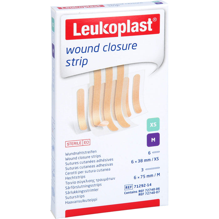 Leukoplast wound closure strip sterile Wundnahtstreifen für den sicheren Hautverschluss, 9 pcs. Stripes