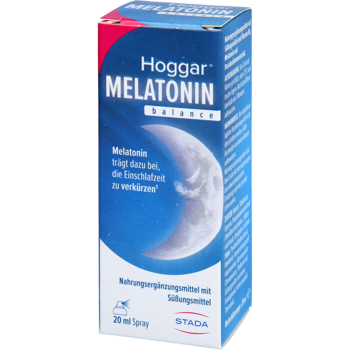 Hoggar Melatonin balance Einschlafspray trägt dazu bei die Einschlafzeit zu reduzieren, 20 ml Solution