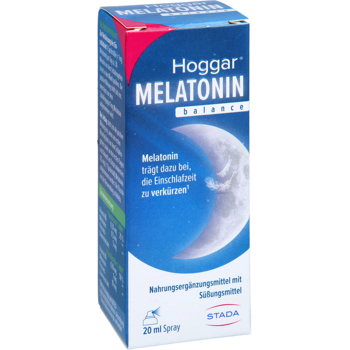 Hoggar Melatonin balance Einschlafspray trägt dazu bei die Einschlafzeit zu reduzieren, 20 ml Solution