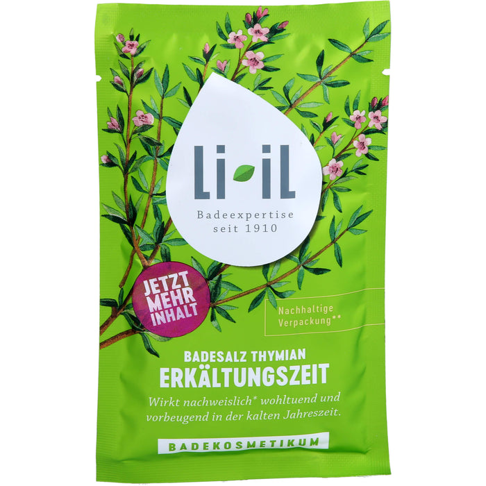 LiiL Badesalz Thymian Erkältungszeit wohltuend und vorbeugend, 80 g Additif pour le bain