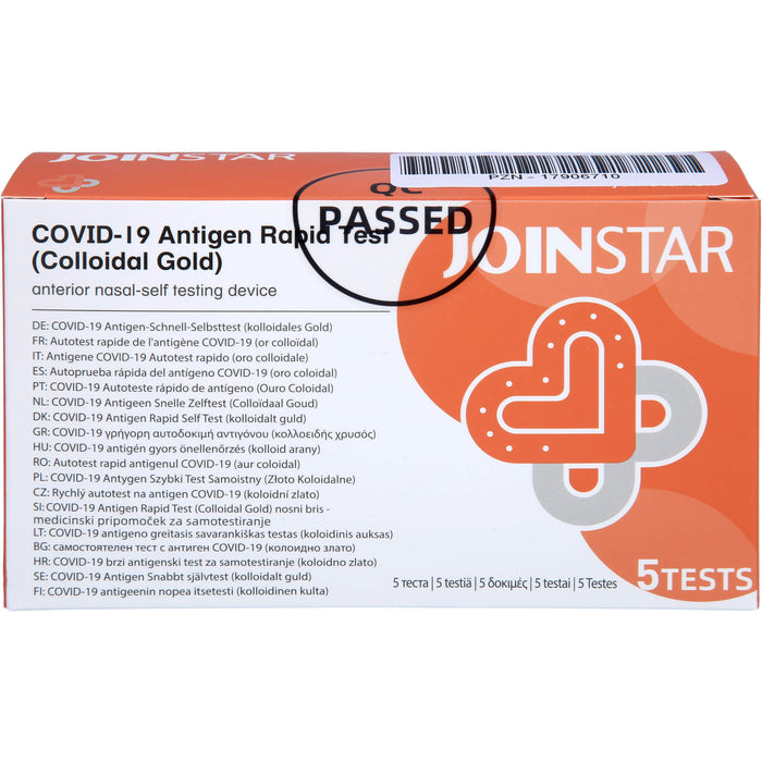 Joinstar COVID-19 Antigen Rapid Test Colloidal Gol, 5 pcs. Test strips