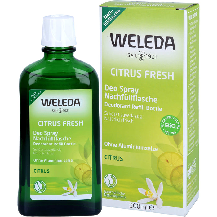 WELEDA Citrus Fresh Deo Spray Nachfüllflasche, 200 ml SPR