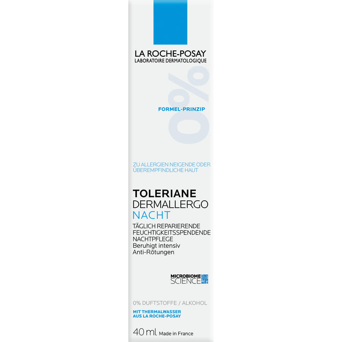 LA ROCHE-POSAY Toleriane Dermallergo Nacht täglich reparierende, feuchtigkeitsspendende Nachtpflege, 40 ml Creme