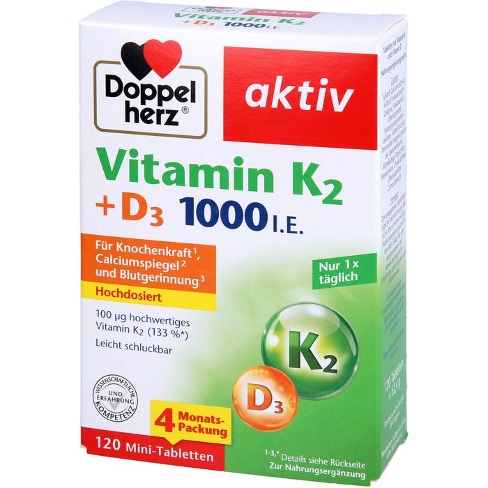 Doppelherz Vit K2+d3 1000, 120 St TAB