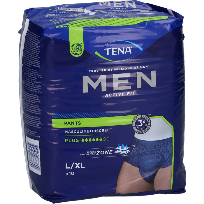 TENA Men Act.Fit Inkontinenz Pants Plus L/XL blau, 10 St