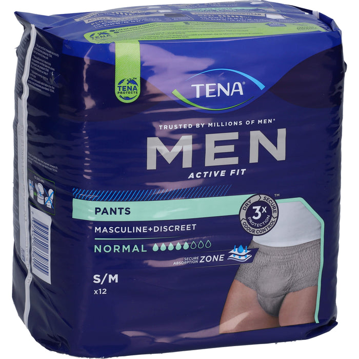 TENA Men Act.Fit Inkontinenz Pants Norm. S/M grau, 12 St