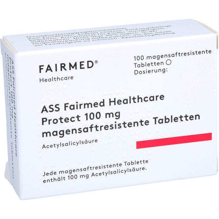 ASS Fairmed Healthcare Protect 100 mg magensaftresistente Tabletten, 100 St TMR