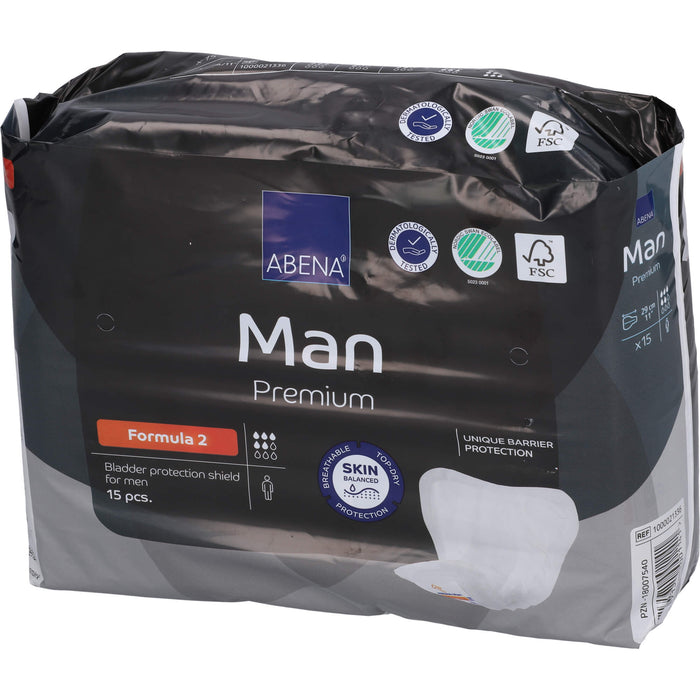 ABENA Man Premium Formula 2 Inkontinenzeinlagen, 15 pc Dépôts