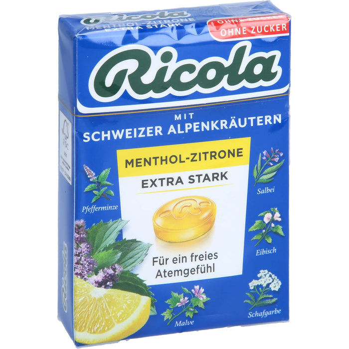 Ricola o.Z. Box Menthol-Zitrone Extra Stark, 50 g BON