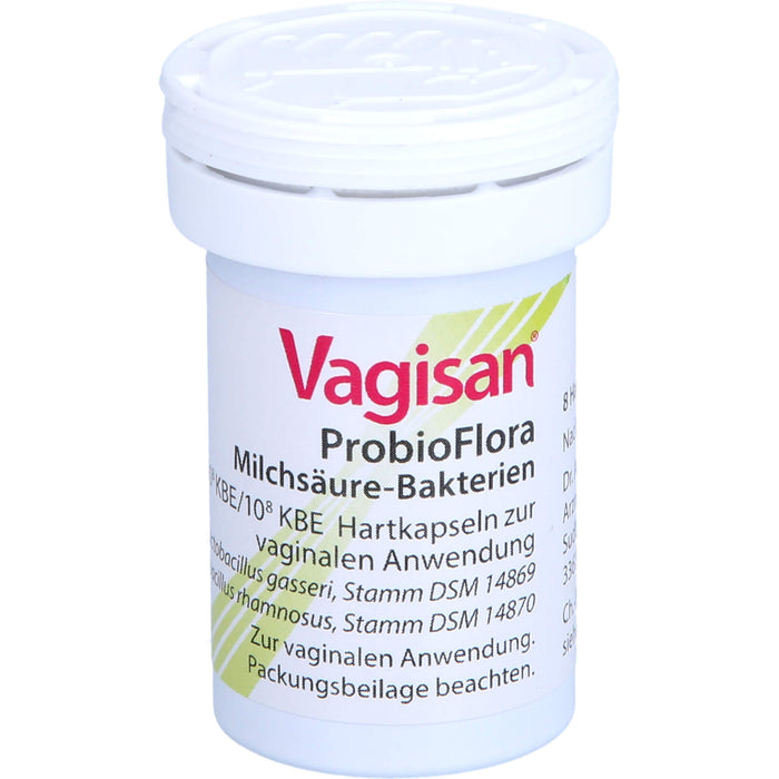 Vagisan ProbioFlora Milchsäure-Bakterien Hartkapseln ur Normalisierung der gestörten Scheidenflora nach Antibiotikabehandlung einer bakteriellen Vaginose, 8 pcs. Capsules