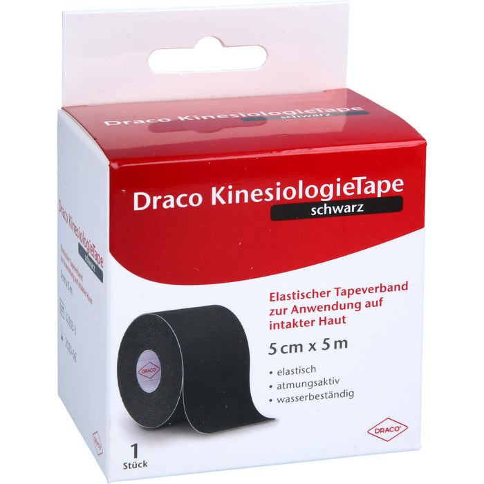 Draco KinesiologieTape schwarz 5 cm x 5 m, 1 St VER