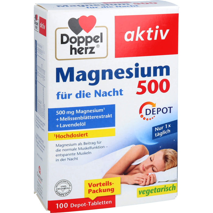 Doppelherz Magnesium 500 Nacht, 100 St TAB