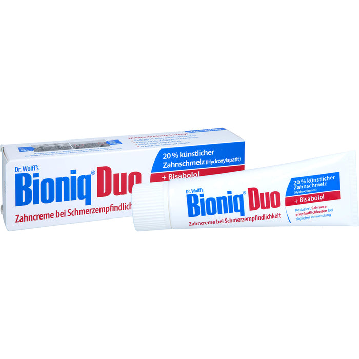 Bioniq Zahncreme Duo Schutz bei schmerzempfindlichen Zähnen, 75 ml Dentifrice