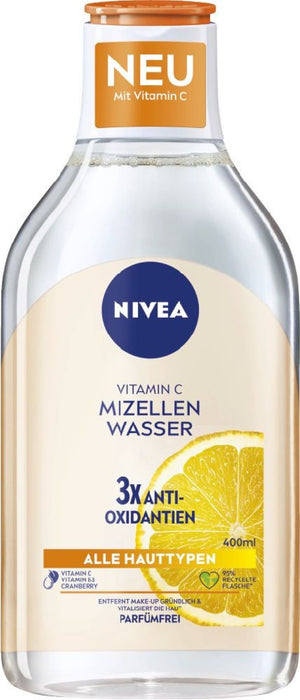 NIVEA Mizellenwasser Vitamin C alle Hauttypen, 400 ml Lösung