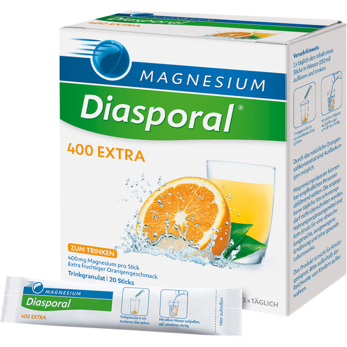 Magnesium-Diasporal 400 extra Trinkgranulat, 20 pcs. Sachets