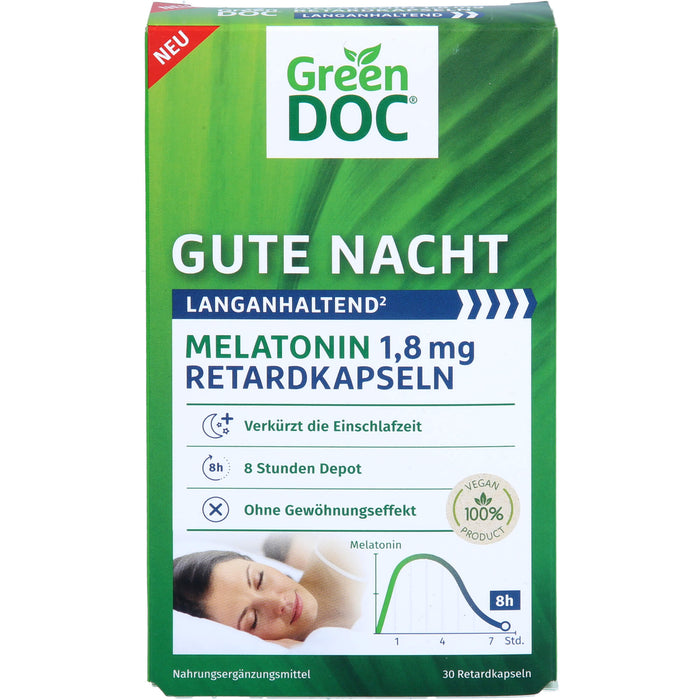 GreenDoc Melatonin 1,8 mg Retardkapseln, 30 St REK