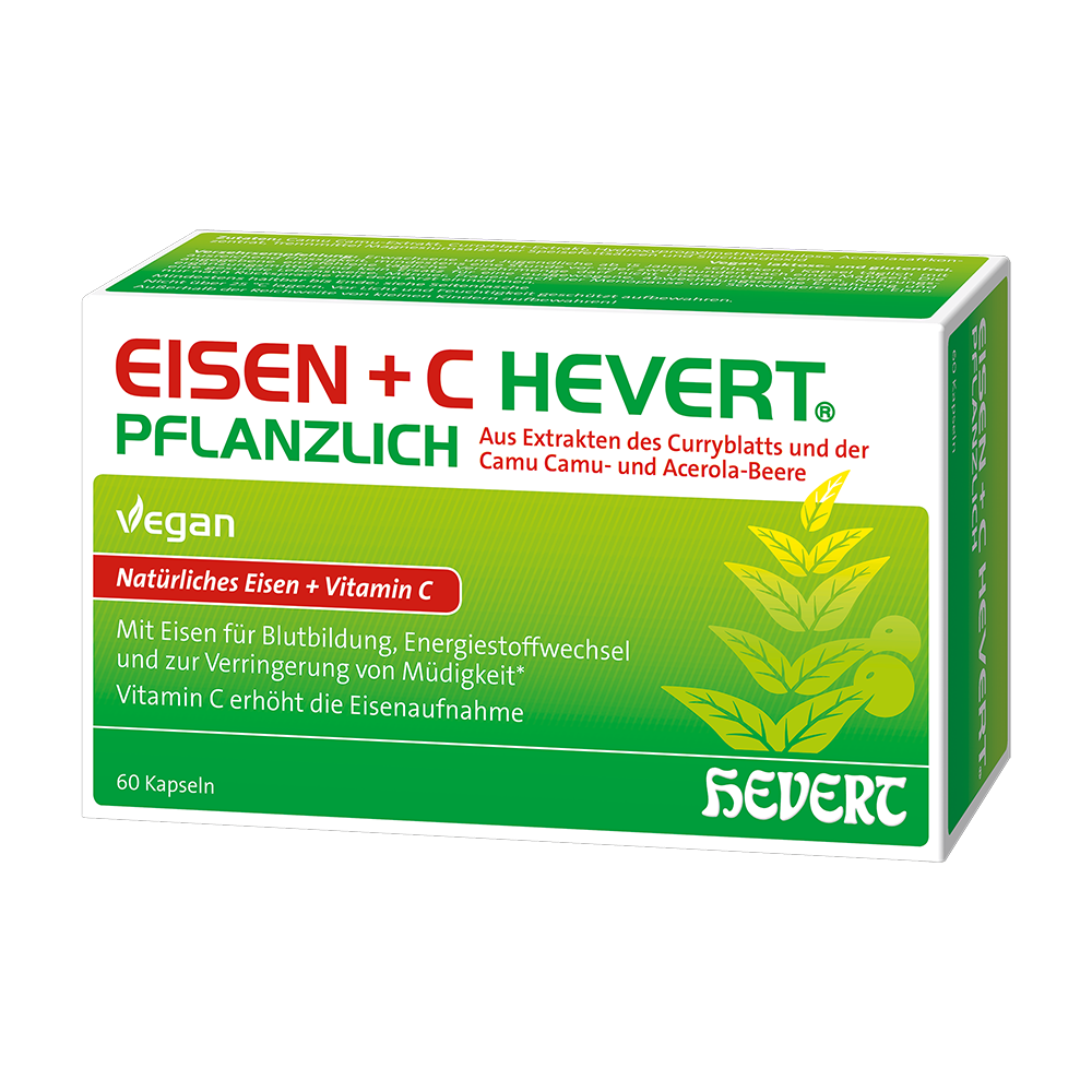 Eisen + C Hevert pflanzlich, 60 St. Kapseln