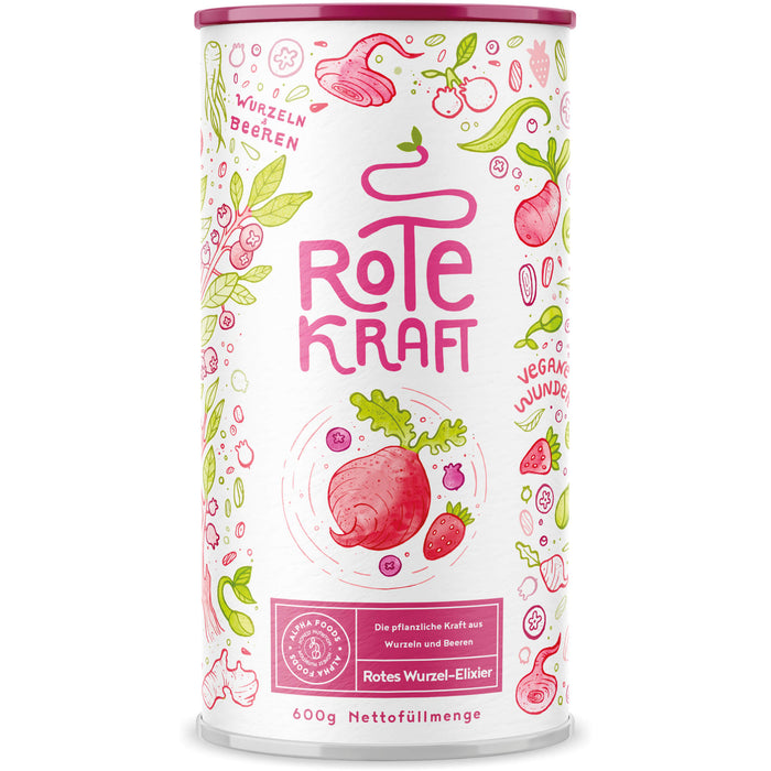 Rote Kraft Kurkuma+Maca+Acai+Protein vegan, 600 g PUL