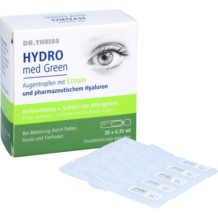 DR. THEISS Hydro med Green Augentropfen mit Ectoin zur Befeuchtung, 20 pc Pipettes à dose unique