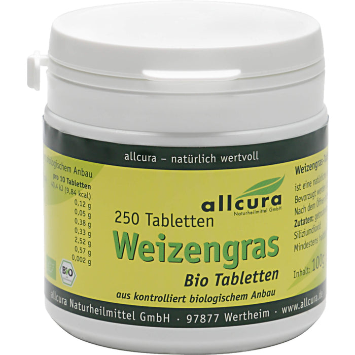 allcura Weizengras Bio Tabletten, 250 pc Tablettes