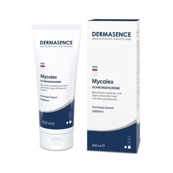 DERMASENCE Mycolex Schrundencreme Hornhaut lösend und glättend bei extrem trockener und stark verhornter Haut, 100 ml Cream