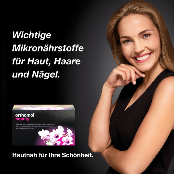 Orthomol Beauty für Frauen - für Haut, Haare und Nägel - mit Coenzym Q10, Biotin und Zink - Nachfüllpackung mit Trinkampullen, 30 pcs. Daily portions