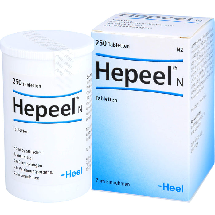 Hepeel N Tabletten bei Erkrankungen der Verdauungsorgane, 250 pc Tablettes