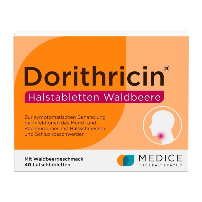 Dorithricin Halstabletten Waldbeere, 0,5 mg / 1,0 mg / 1,5 mg, Lutschtabletten, 40 St. Tabletten