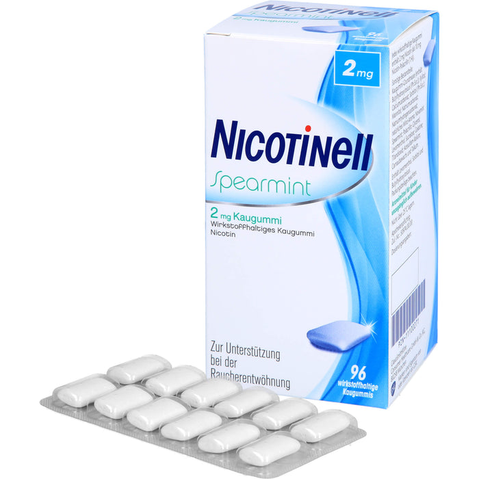 Nicotinell Spearmint 2 mg Kaugummi, 96 pc Gomme à mâcher