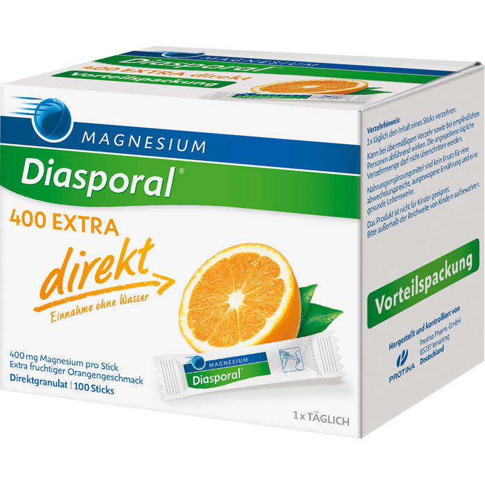 Magnesium-Diasporal 400 extra direkt Direktgranulat Sticks, 100 pcs. Sachets