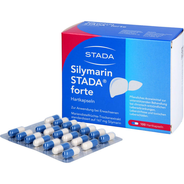 Silymarin STADA forte Hartkapseln bei Lebererkrankungen, 100 pc Capsules