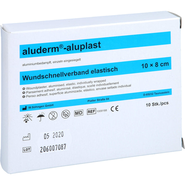 aluderm-aluplast elastisch 1 m x 8 cm Wundauflage, 1 pc Pansement